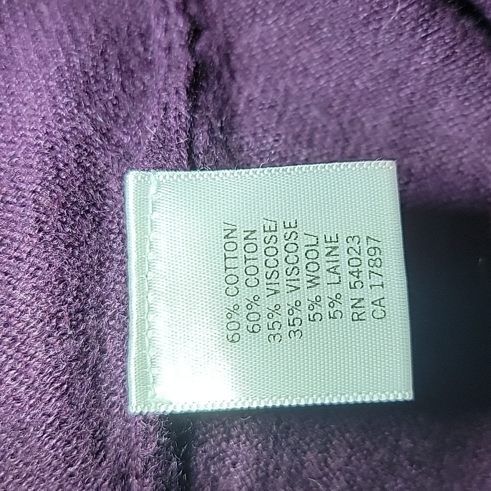 Banana Republic xs turtleneck plum purple sweater - Picture 6 of 10